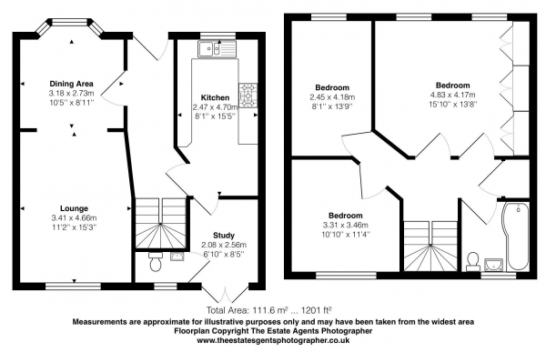 Floor Plan Image for 4 Bedroom Terraced House for Sale in New Waverley Road, Noak Bridge