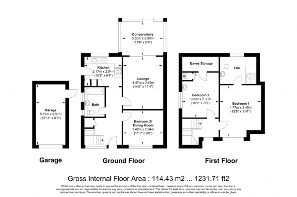 Floor Plan Image for 2 Bedroom Semi-Detached House for Sale in Scrub Rise, Billericay