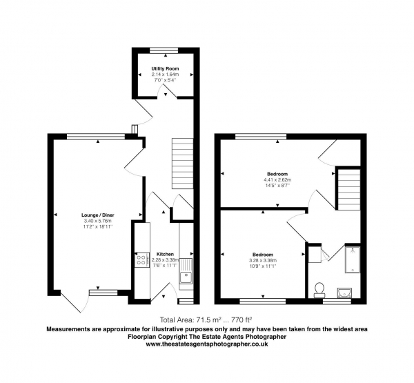 Floor Plan Image for 2 Bedroom Terraced House for Sale in Salesbury Drive, Billericay