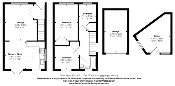 Floor Plan Image for 3 Bedroom Semi-Detached House for Sale in Belgrave Road, Billericay