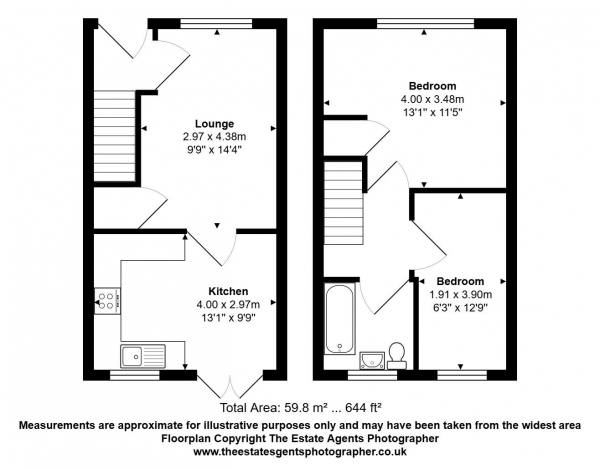 Floor Plan Image for 2 Bedroom Terraced House for Sale in Palm Mews, Basildon