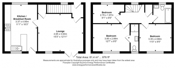 Floor Plan Image for 3 Bedroom Semi-Detached House for Sale in Bramble Tye, Noak Bridge