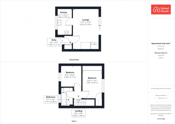 Floor Plan Image for 2 Bedroom End of Terrace House for Sale in Bluebell Gardens, Motherwell