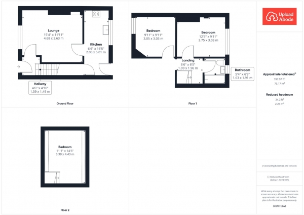 Floor Plan for 2 Bedroom Terraced House for Sale in Gorse Place, Viewpark, Uddingston, Uddingston, G71, 5JB - Offers Over &pound108,000