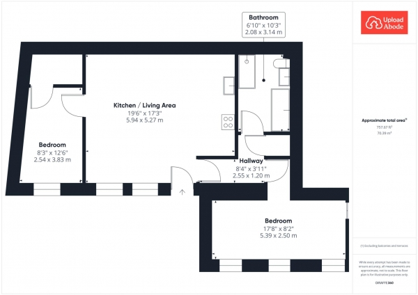 Floor Plan Image for 2 Bedroom Flat for Sale in Craignethan Apartments, Lesmahagow