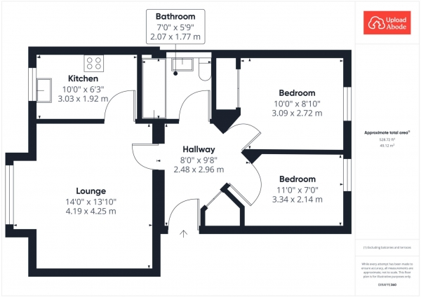 Floor Plan Image for 2 Bedroom Flat for Sale in Lochranza Court, Motherwell