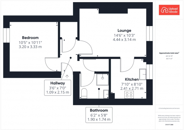 Floor Plan Image for 1 Bedroom Flat for Sale in Miller Street, Wishaw