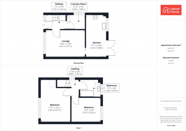 Floor Plan Image for 2 Bedroom Semi-Detached House for Sale in Tanzieknowe Road, Cambuslang