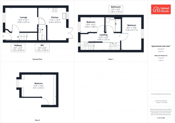 Floor Plan Image for 3 Bedroom Terraced House for Sale in Tattershall Crescent, Garthamlock, Glasgow