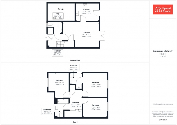 Floor Plan for 3 Bedroom Semi-Detached House for Sale in Westoe Path, Auldhouse, Auldhouse, G75, 9PS - Fixed Price &pound240,000