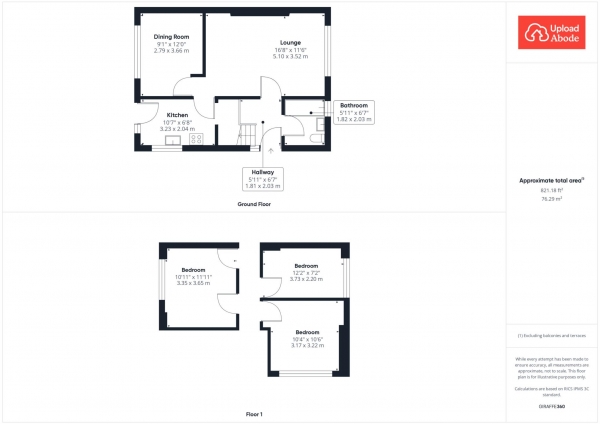 Floor Plan Image for 3 Bedroom Semi-Detached House for Sale in Monkland View, Glasgow