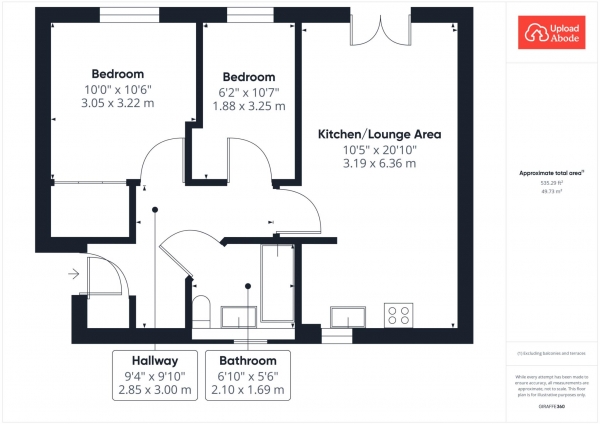 Floor Plan Image for 2 Bedroom Flat for Sale in McTaggart Crescent, Motherwell