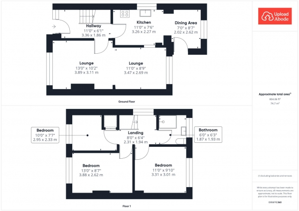 Floor Plan Image for 3 Bedroom Semi-Detached House for Sale in Townhill Road, Hamilton