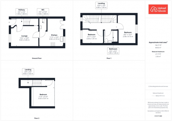 Floor Plan Image for 3 Bedroom Terraced House for Sale in National Drive, Glasgow