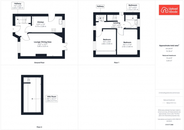 Floor Plan Image for 2 Bedroom Semi-Detached House for Sale in Gala Crescent, Wishaw