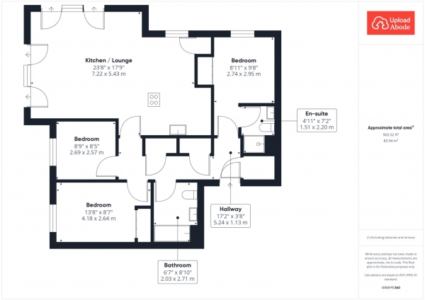 Floor Plan Image for 3 Bedroom Flat for Sale in Paragon Drive, Motherwell