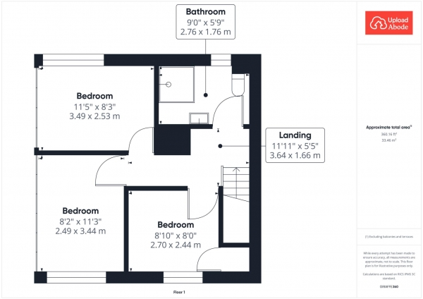 Floor Plan Image for 3 Bedroom Terraced House for Sale in Downfield Drive, Hamilton