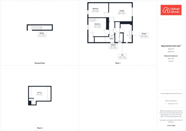 Floor Plan Image for 2 Bedroom Flat for Sale in Clyde Place, Cambuslang