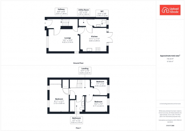 Floor Plan Image for 3 Bedroom End of Terrace House for Sale in Cook Crescent, Motherwell