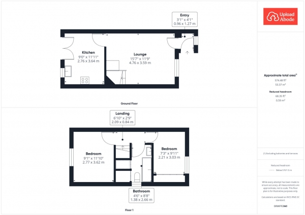 Floor Plan Image for 2 Bedroom Semi-Detached House for Sale in Gardenside Grove, Glasgow