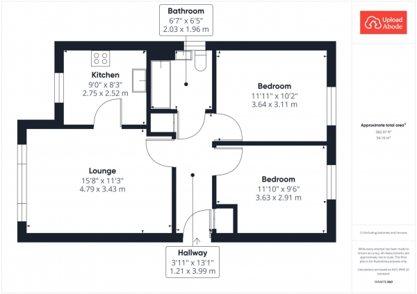 Floor Plan Image for 2 Bedroom Flat for Sale in Valleyfield Crescent, Ferniegair