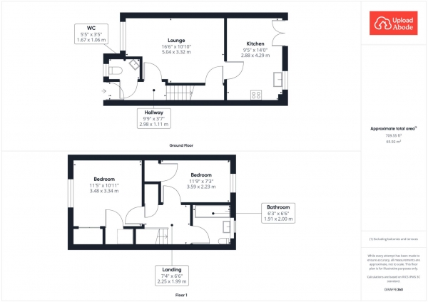 Floor Plan Image for 2 Bedroom Semi-Detached House for Sale in Douglas Crescent, Hamilton