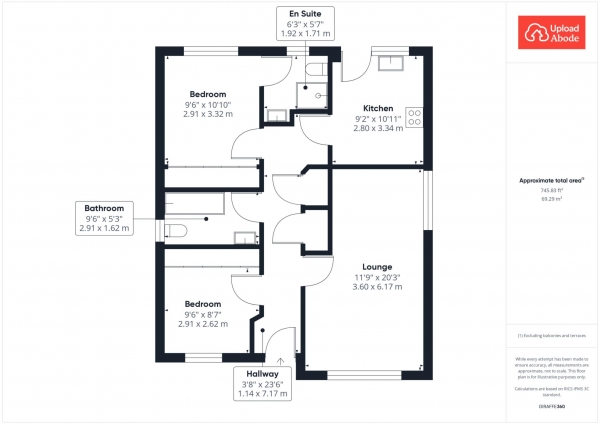 Floor Plan Image for 2 Bedroom Bungalow for Sale in Hazel Grove, Shotts