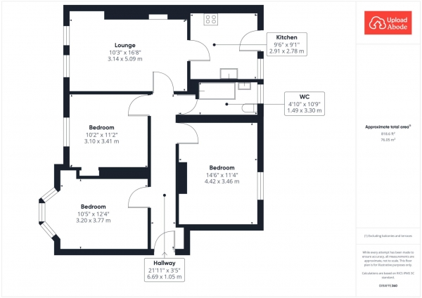 Floor Plan Image for 3 Bedroom Semi-Detached House for Sale in Lady Wilson Street, Airdrie