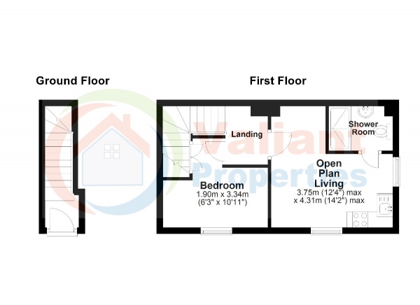 Floor Plan Image for 1 Bedroom Flat to Rent in Norwich Street, Wisbech