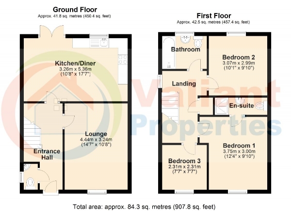 Floor Plan Image for 3 Bedroom Semi-Detached House to Rent in Thorpe Close, Tydd St. Mary, Wisbech