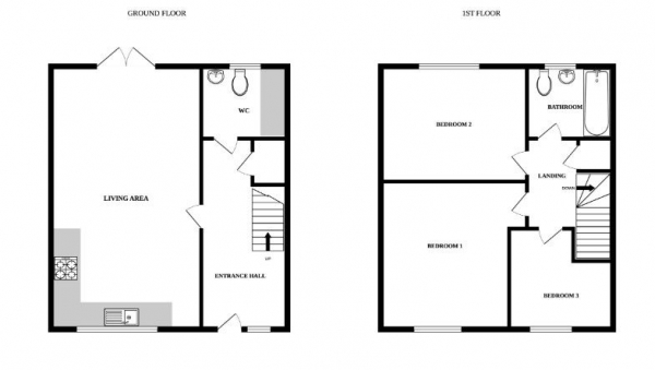 Floor Plan Image for 3 Bedroom Semi-Detached House to Rent in Sandpiper Way, King's Lynn