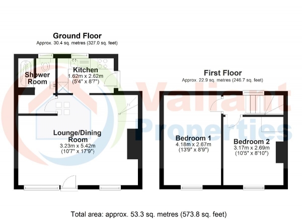 Floor Plan Image for 2 Bedroom Terraced House to Rent in Hill Street, Wisbech