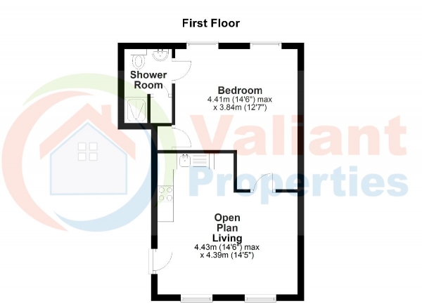 Floor Plan Image for 1 Bedroom Flat for Sale in Turnpike Court, Norwich Rd, Wisbech