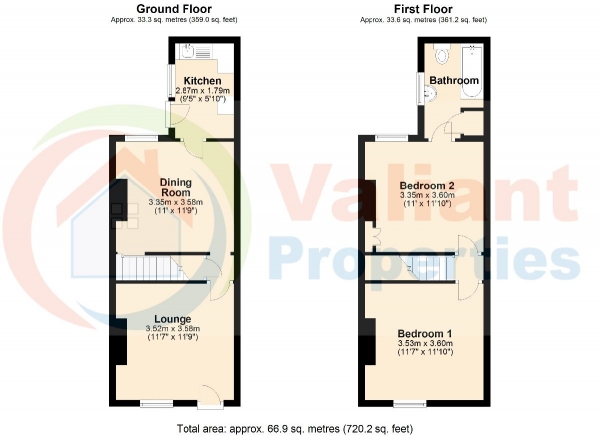 Floor Plan Image for 2 Bedroom Terraced House for Sale in Ramnoth Road, Wisbech