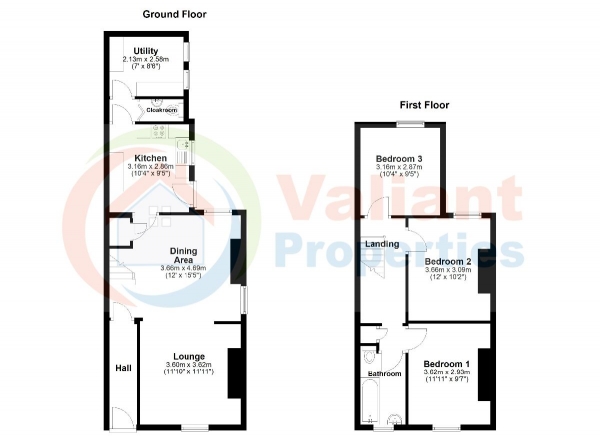 Floor Plan Image for 3 Bedroom Semi-Detached House for Sale in Princes Road, Wisbech