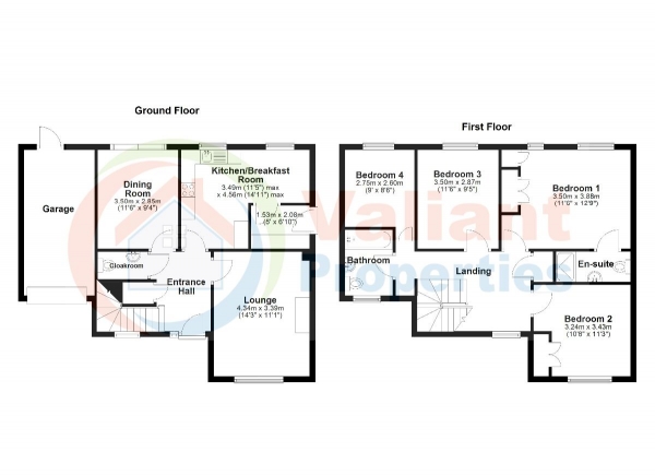 Floor Plan Image for 4 Bedroom Detached House for Sale in John Bends Way, Parson Drove