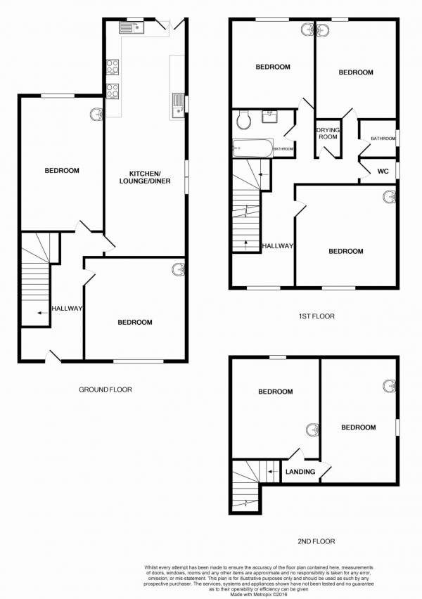 Floor Plan Image for 7 Bedroom Semi-Detached House to Rent in ?145 pppw, See Video Tour, Wellington Road, Fallowfield