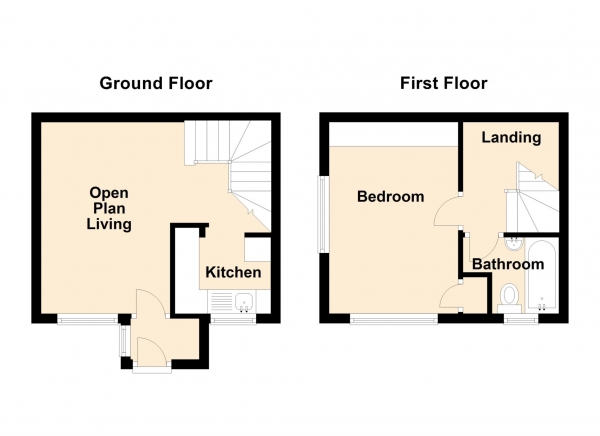 Floor Plan Image for 1 Bedroom Property for Sale in Penryn Avenue, Royton