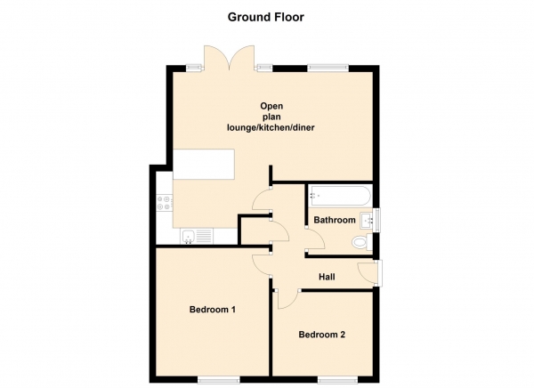 Floor Plan Image for 2 Bedroom Bungalow for Sale in Greenway, High Crompton, Shaw