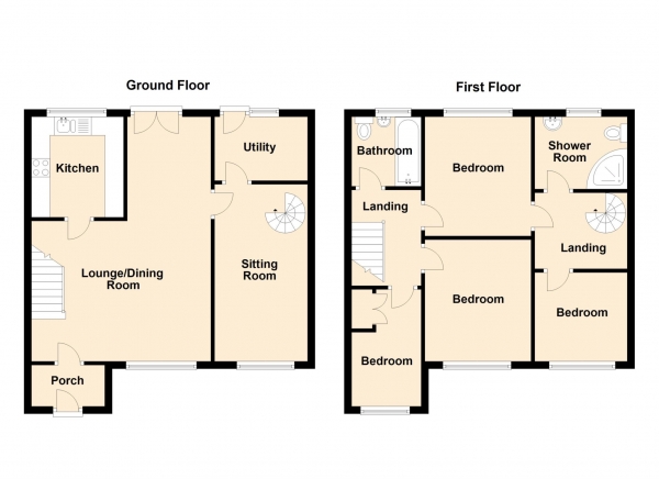 Floor Plan Image for 4 Bedroom Semi-Detached House for Sale in Hebron Street, Heyside