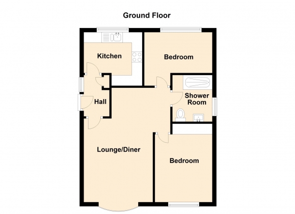 Floor Plan Image for 2 Bedroom Detached Bungalow for Sale in Staveley Close, Shaw