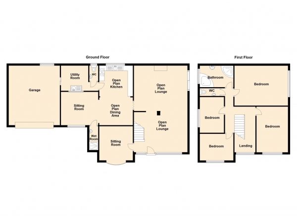 Floor Plan Image for 5 Bedroom Detached House for Sale in Turf Lane, Royton