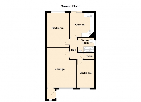 Floor Plan Image for 2 Bedroom Semi-Detached Bungalow for Sale in Belgravia Mews, Shaw