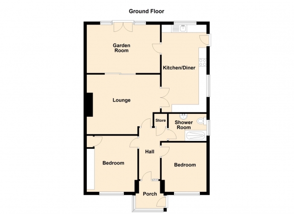 Floor Plan Image for 2 Bedroom Semi-Detached Bungalow for Sale in Trent Road, Shaw