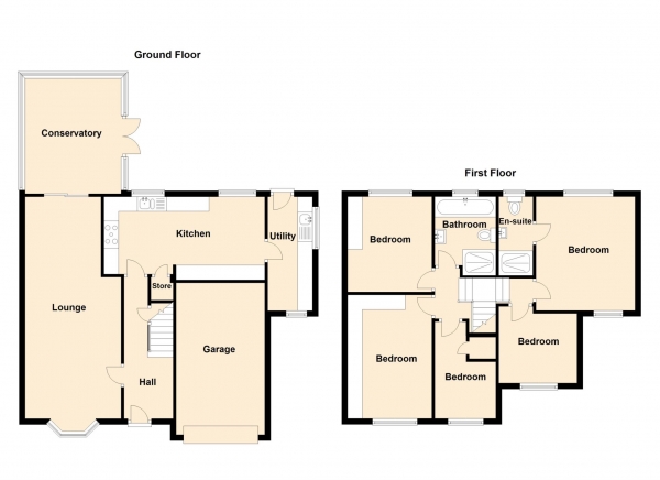 Floor Plan Image for 5 Bedroom Link Detached House for Sale in Pennine Vale