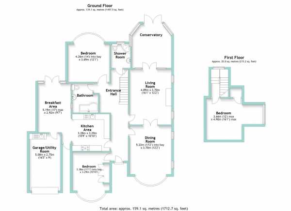 Floor Plan Image for 3 Bedroom Bungalow for Sale in Manor Road, Worthing