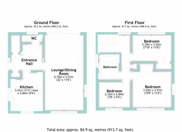 Floor Plan Image for 3 Bedroom Detached House for Sale in Kithurst Crescent, Goring-By-Sea