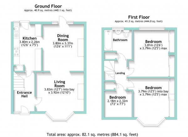 Floor Plan Image for 3 Bedroom Terraced House for Sale in Congreve Road, Worthing