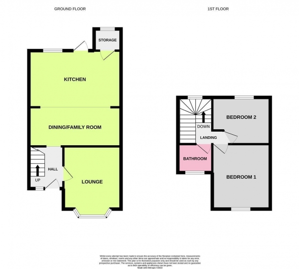 Floor Plan Image for 2 Bedroom Semi-Detached House for Sale in Hadley Avenue, Worthing