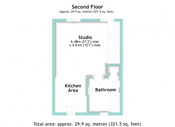 Floor Plan for Studio for Sale in Pavilion Road, Worthing, BN14, 7EE -  &pound150,000